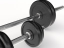 Набор гантелей и штанга UNIXFIT в кейсе 50 кг